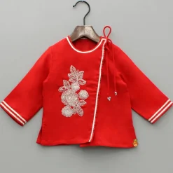 Fashion Embroidered Kurta And Dhoti With Cap And Booties BOY Baby Essentials | Infant Clothing