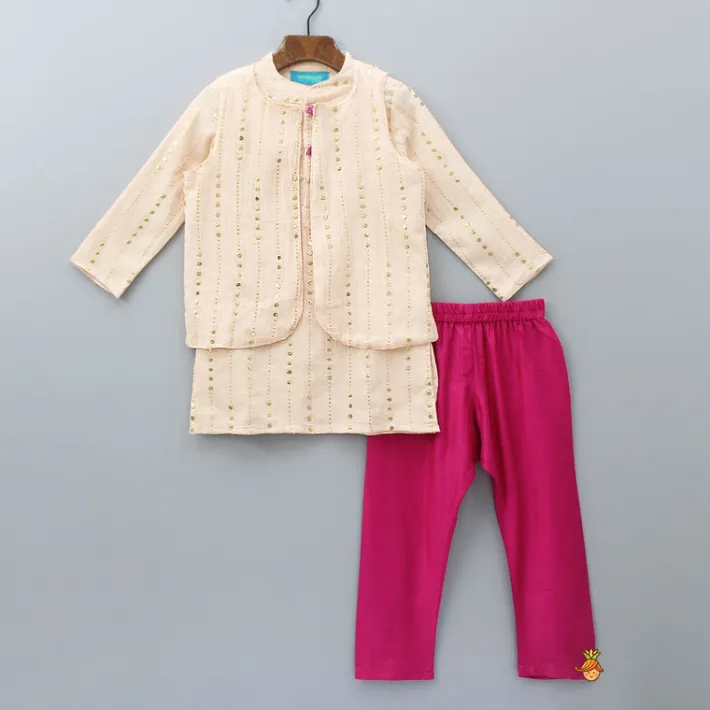 Fashion Embroidered Kurta And Jacket With Pyjama BOY Indian Ethnic Wear | Ethnic Sets