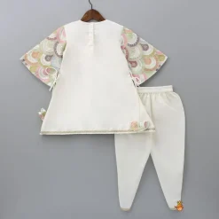 Outlet Embroidered Kurti And Tulip Dhoti With Net Dupatta Twinning Sets | Ethnic Wear