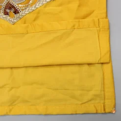 Online Embroidered Mustard Kurta And Off White Pyjama BOY Twinning Sets | Indian Ethnic Wear
