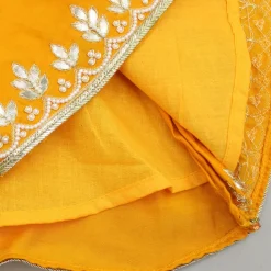 Sale Embroidered Mustard Kurti And Sharara Ethnic Wear | Palazzos & Shararas