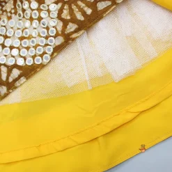 Online Embroidered Neck Beautiful Faux Mirror Work Mustard Kurti Ethnic Wear | Kurtis & Jumpsuits