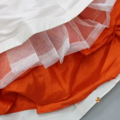 New Embroidered Orange Top And Lehenga With Net Dupatta Ethnic Wear | Lehengas & Ghagras