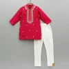 Clearance Embroidered Pink Kurta With Churidar BOY Indian Ethnic Wear | Ethnic Sets