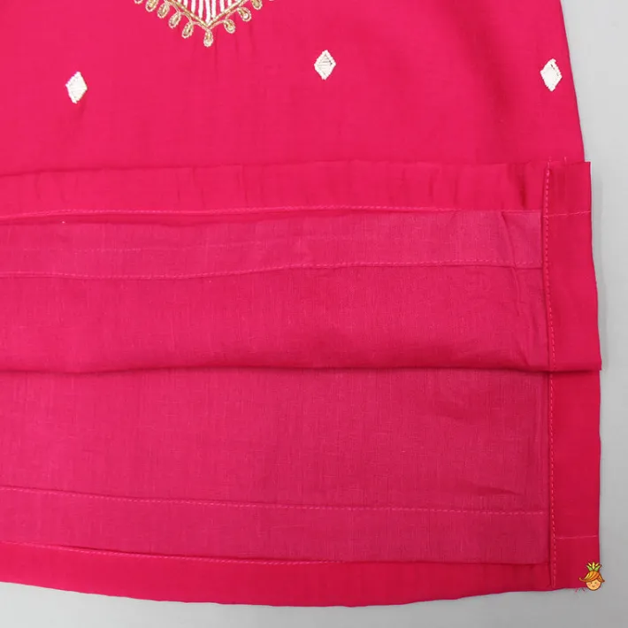 Clearance Embroidered Pink Kurta With Churidar BOY Indian Ethnic Wear | Ethnic Sets