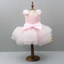 Hot Embroidered Pink Ruffle Dress With Bowie Head Band Dresses & Sets | Dresses