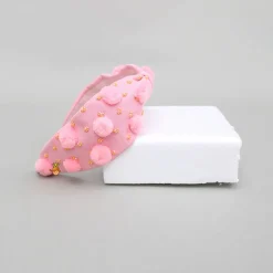Online Embroidered Pom Pom Hairband Hair Accessories | Hair Bands