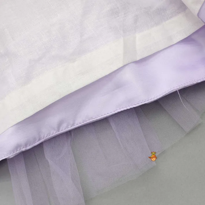 Hot Embroidered Puff sleeves Purple Dress Dresses & Sets | Dresses