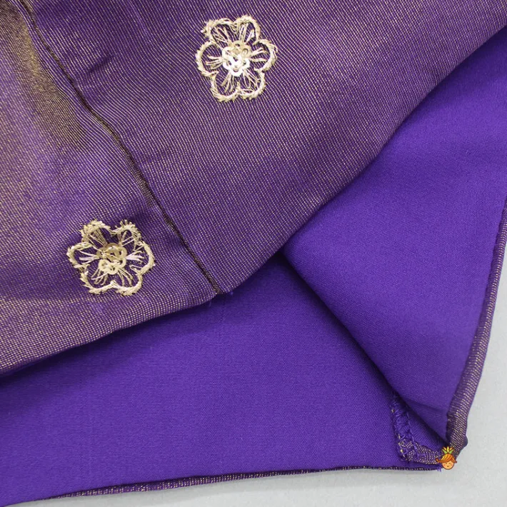 New Embroidered Purple Top And Pleated Lehenga With Net Dupatta Ethnic Wear | Lehengas & Ghagras