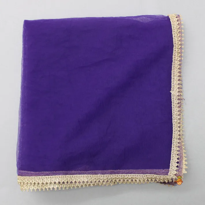 New Embroidered Purple Top And Pleated Lehenga With Net Dupatta Ethnic Wear | Lehengas & Ghagras