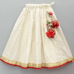 Clearance Embroidered Red Top And Brocade Lehenga Ethnic Wear | Lehengas & Ghagras