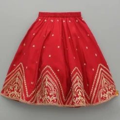 Online Embroidered Red Top With Lehenga Lehengas & Ghagras | Ethnic Wear