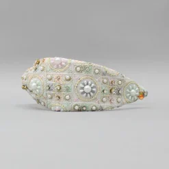 Best Embroidered Sequins And Beaded Work Green Hairband Hair Accessories | Hair Bands