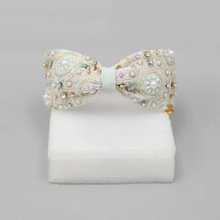 Best Embroidered Sequins And Beaded Work Green Hairband Hair Accessories | Hair Bands