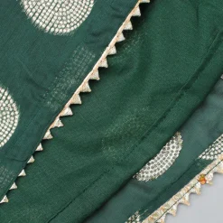 Best Embroidered Sleeveless Green Peplum Top And Lehenga Ethnic Wear | Lehengas & Ghagras