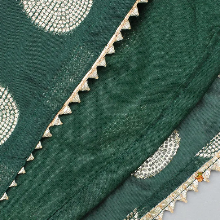 Best Embroidered Sleeveless Green Peplum Top And Lehenga Ethnic Wear | Lehengas & Ghagras