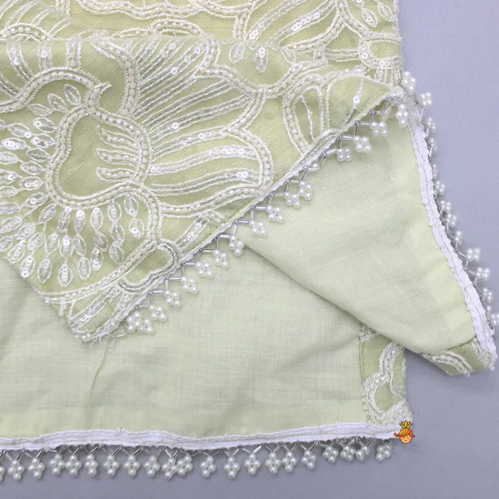 Fashion Embroidered Strappy Kurti With Palazzo And Dupatta Ethnic Wear | Palazzos & Shararas