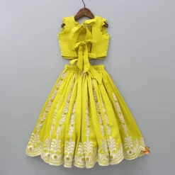 Discount Embroidered Stylish Hem Green Top And Pleated Lehenga Ethnic Wear | Lehengas & Ghagras