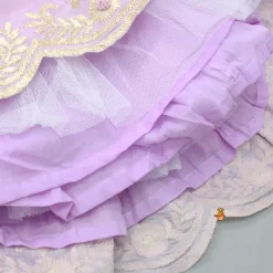 Discount Embroidered Stylish Hem Lavender Top And Pleated Lehenga Ethnic Wear | Lehengas & Ghagras