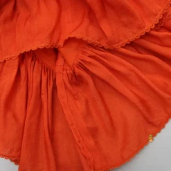 Outlet Embroidered Stylish Orange Top And Pleated Lehenga Twinning Sets | Ethnic Wear