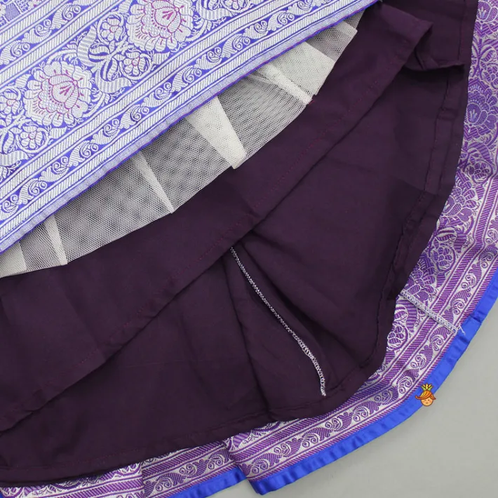 Fashion Embroidered Top And Box Pleated Brocade Lehenga Ethnic Wear | Lehengas & Ghagras
