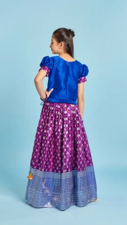 Fashion Embroidered Top And Box Pleated Brocade Lehenga Ethnic Wear | Lehengas & Ghagras