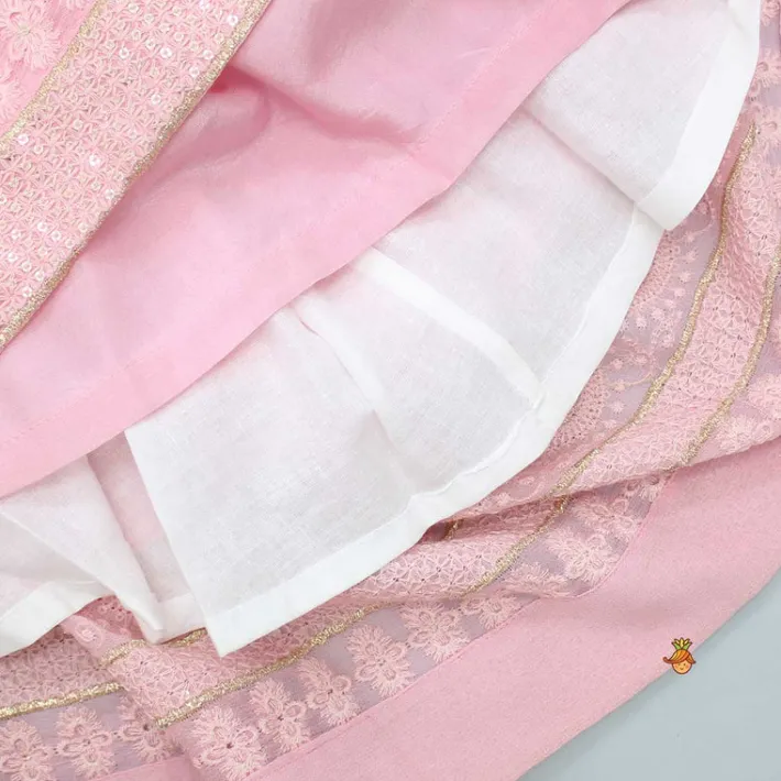 Clearance Embroidered Top And Lehenga With Matching Potli And Net Dupatta Ethnic Wear | Lehengas & Ghagras