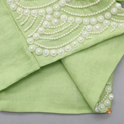 Hot Embroidered Top Green And Brocade Lehenga Twinning Sets | Ethnic Wear