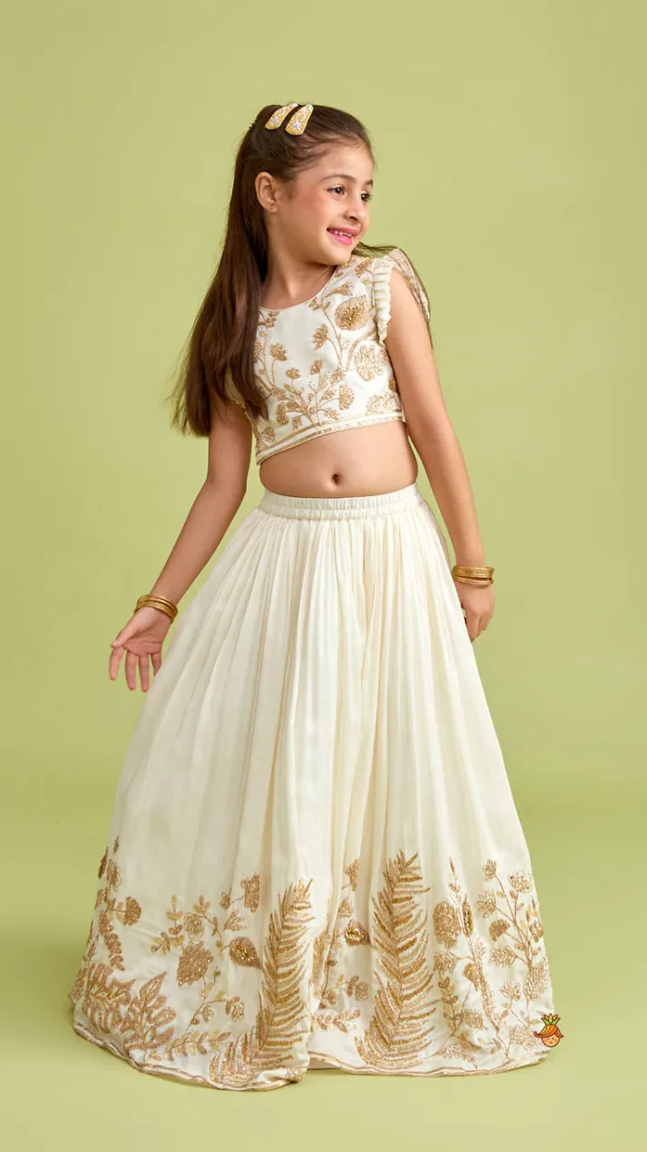 Discount Embroidered Top With Gota Work Lehenga And Net Dupatta Ethnic Wear | Lehengas & Ghagras