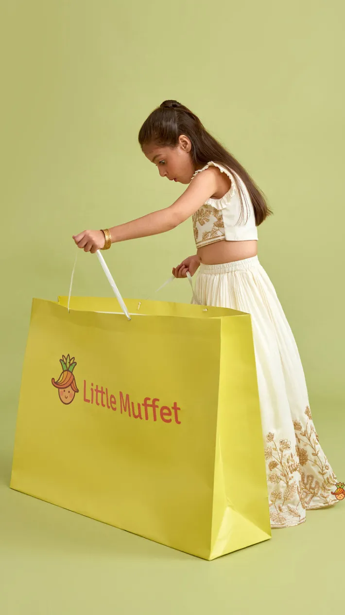 Discount Embroidered Top With Gota Work Lehenga And Net Dupatta Ethnic Wear | Lehengas & Ghagras