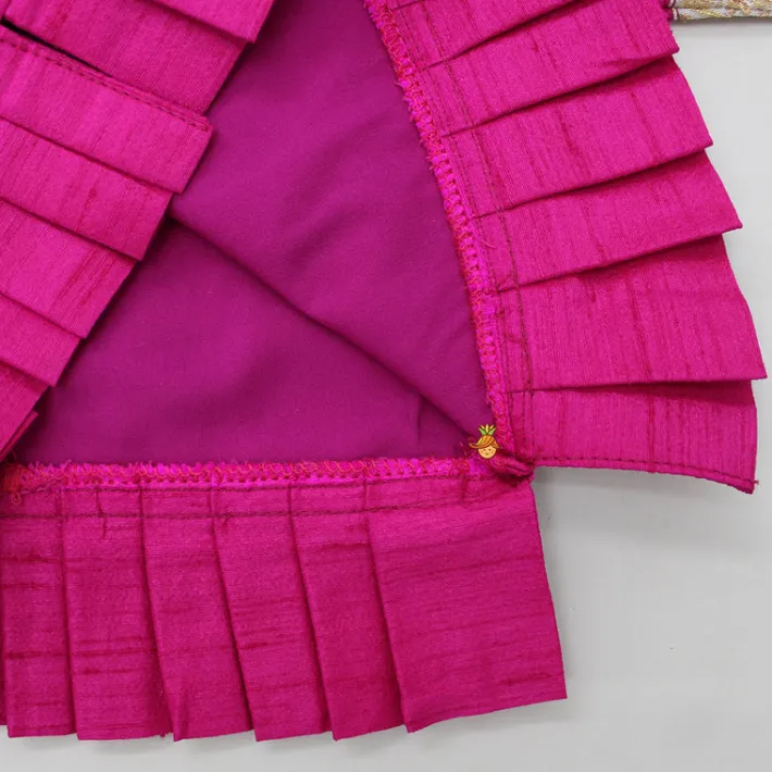 Sale Embroidered Top With Puff Sleeves And Pattu Style Lehenga Ethnic Wear | Lehengas & Ghagras