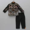 Clearance Embroidered Velvet Black Sherwani With Pant BOY Indian Ethnic Wear | Sherwani Sets