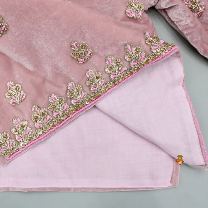 New Embroidered Velvet Top And Lehenga With Dupatta Ethnic Wear | Lehengas & Ghagras