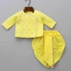 Discount Embroidered Yellow Kurta And Dhoti BOY Twinning Sets | Indian Ethnic Wear