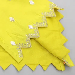 Discount Embroidered Yellow Kurti With Sharara And Dupatta Twinning Sets | Ethnic Wear