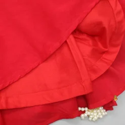 Best Embroidered Yoke Tassels Enhanced Red Kurti And Dhoti Ethnic Wear | Dhotis & Patialas