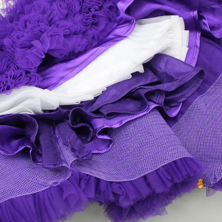Discount Embroidered Yoke Trail Purple Dress With Detachable Bow And Matching Swirled Bowie Headband Dresses & Sets | Dresses
