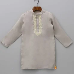 Online Embroidery And Sequins Lace Brown Kurta And Pyjama BOY Indian Ethnic Wear | Ethnic Sets