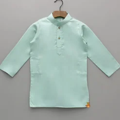 Outlet Ethnic Green Kurta With Exquisite Sequins Work Jacket And Pyjama BOY Indian Ethnic Wear | Ethnic Sets