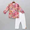 Discount Ethnic Multicolour Printed Kurta And White Pyjama BOY Indian Ethnic Wear | Ethnic Sets