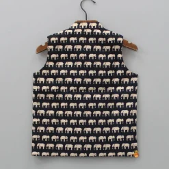Discount Ethnic Printed Black Sleeveless Jacket BOY Indian Ethnic Wear | Ethnic Jackets
