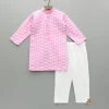 Discount Ethnic Sequins And Thread Embroidered Pink Kurta With Pyjama BOY Indian Ethnic Wear | Ethnic Sets