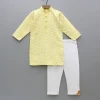Best Ethnic Sequins And Thread Embroidered Yellow Kurta With Pyjama BOY Indian Ethnic Wear | Ethnic Sets