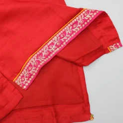 Discount Exquisite Embroidered Red Kurti And Tulip Pant With Dupatta Ethnic Wear | Dhotis & Patialas