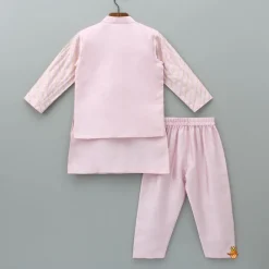 New Exquisite Kurta With Gota Lace Detailed Jacket And Pyjama BOY Indian Ethnic Wear | Ethnic Sets