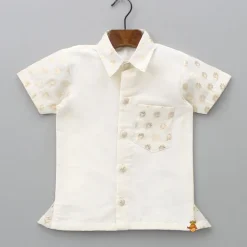 Online Exquisite Off White Shirt And Stitched Lungi With Shawl BOY Indian Ethnic Wear | Ethnic Sets