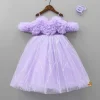 Hot Exquisite Ruffled Lavender Gown With Matching Hair Clip Dresses & Sets | Gowns