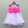 Hot Fabric Flower Enhanced Flared Dual Tone Dress Dresses & Sets | Dresses
