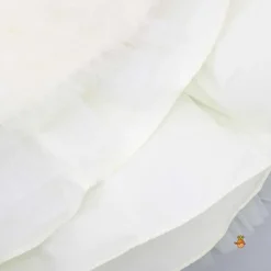 New Fairy Embroidered Yoke Off White Multi Layered Dress With Head Band Dresses & Sets | Dresses