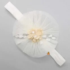 New Fairy Embroidered Yoke Off White Multi Layered Dress With Head Band Dresses & Sets | Dresses